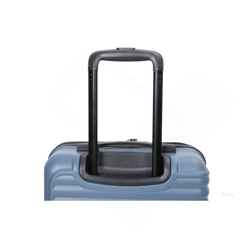 Bagage à main, valises à roulettes, valise de transport légère en ABS, bagage à coque rigide, 20 pouces (bleu)