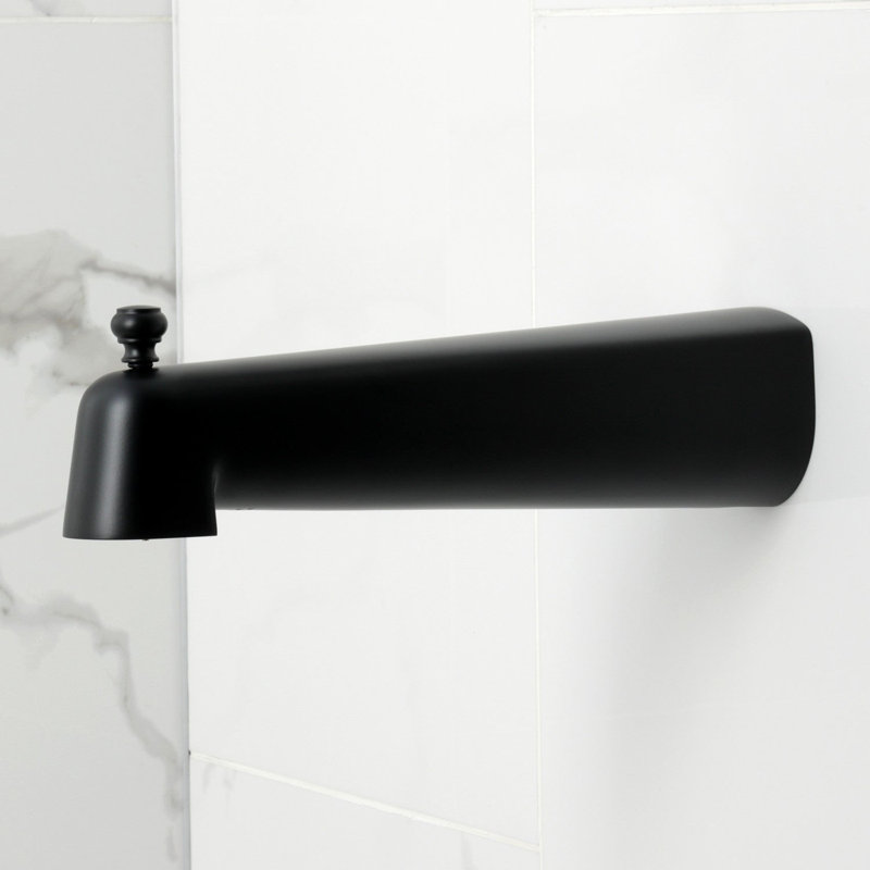 Robinet de baignoire et de douche à pression équilibrée à poignée simple Kingston Brass, Noir mat
