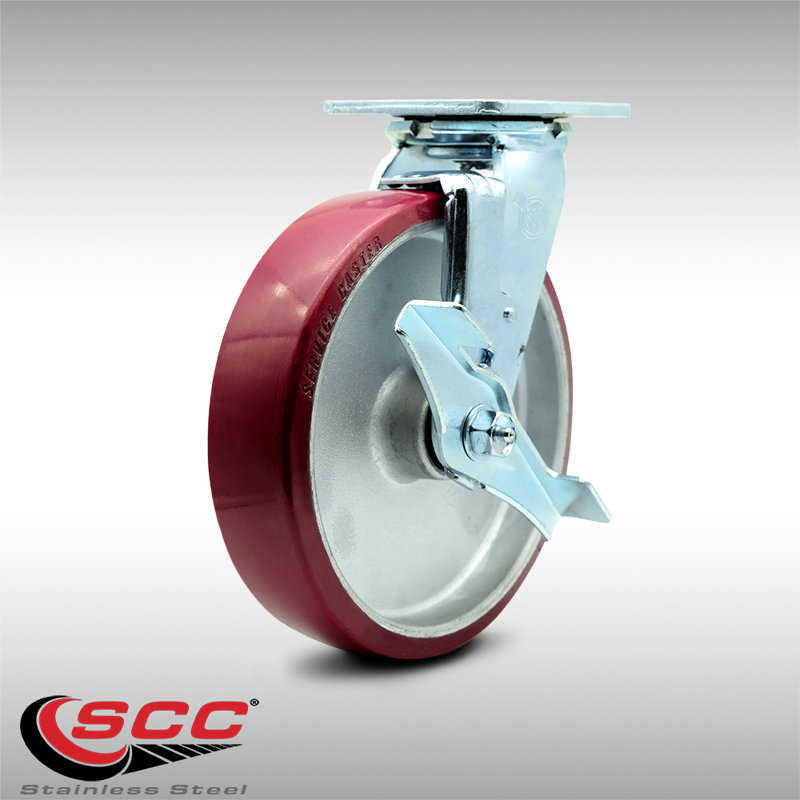 Poly sur roulettes pivotantes en aluminium