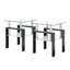 Ensemble de 2, table basse moderne en verre trempé, table de bout, table carrée pour le salon, transparent / noir-1490843729-1490843758