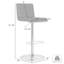 Tabouret de bar pivotant à hauteur réglable en similicuir et chrome avec bois de noyer