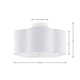 Mamchand 3 Light Fabric Semi Flush Mount