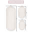 Tapis de bain 100% coton à double volants Lona (ensemble de 3)-666336103