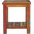 Maidste Recycled Teak End Table with Shelf