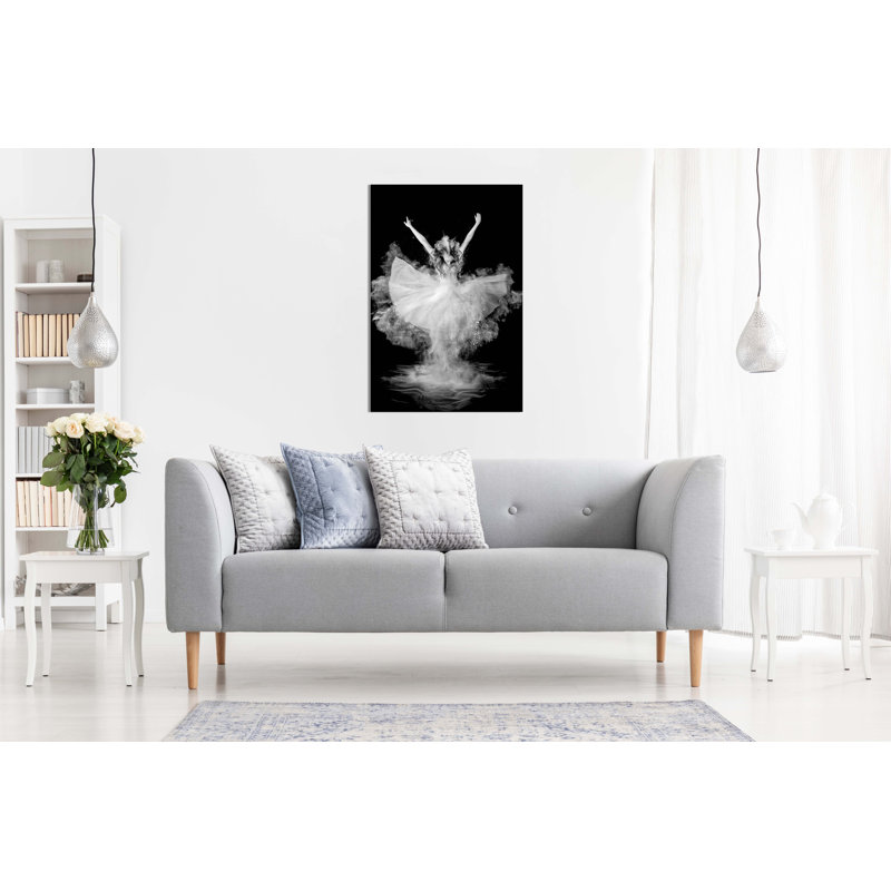 Dancing Ballerina Leap Pose - Wrapped Canvas Print, 46cm H x 31cm W x 1.8cm D