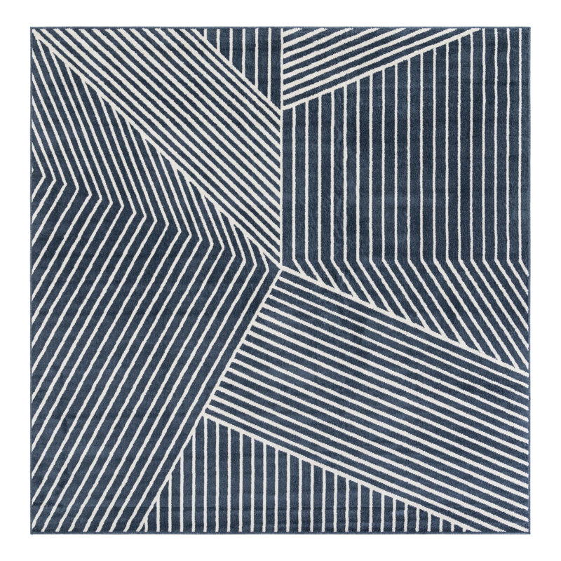 Latitude Run® Orkla Nikolis Rug Blue, Square 10'