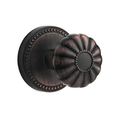 SORWDUERM Faux boutons de porte bronze frottés à l'huile Poignée de porte intérieure décorative simple face, paquet de 2 en alliage de zinc