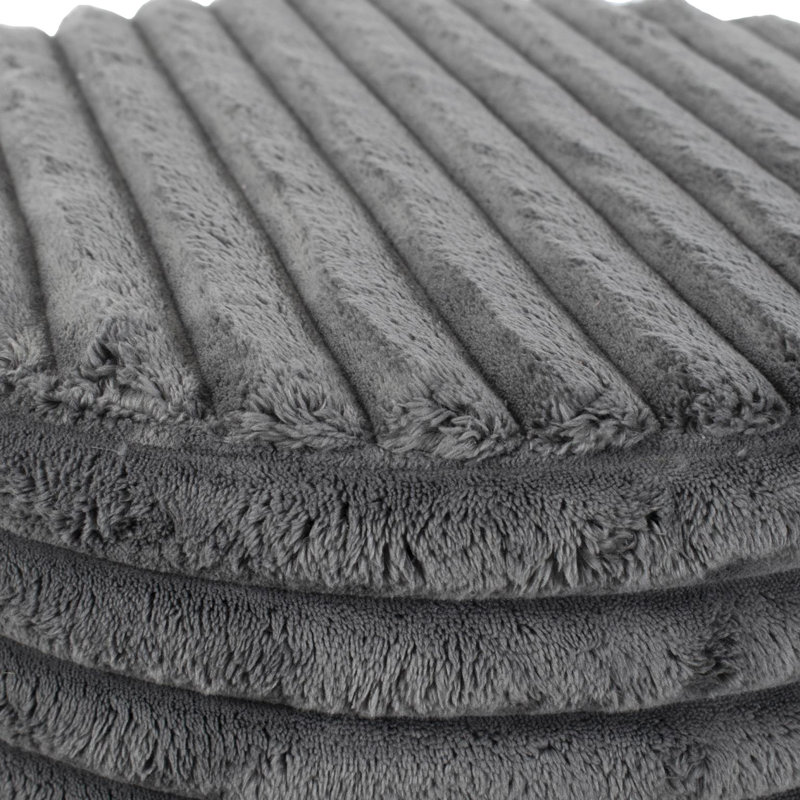 Burgwell Universal Round Ottoman Shar Pei, Gray