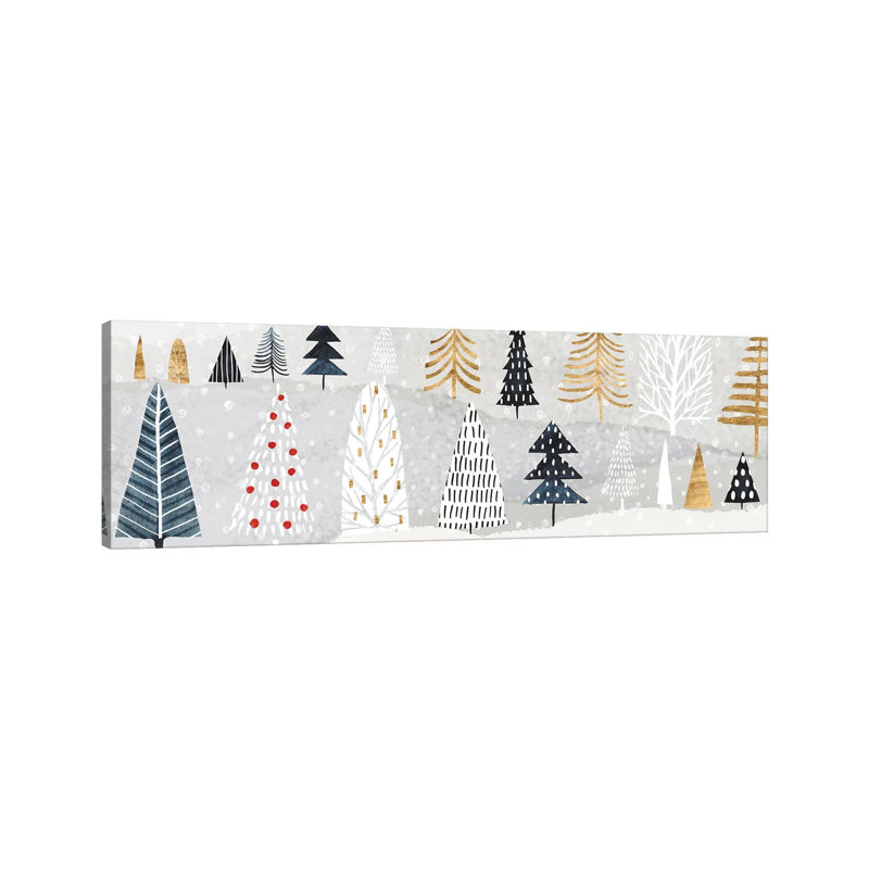 Christmas Chalet Collection D by Victoria Borges - Wrapped Canvas Panoramic Print, 30.48 cm H x 91.44 cm W x 1.91 cm D