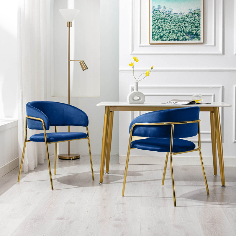 Chaises de salle à manger Saif, Bleu