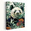 «Vibrant panda Parmi les fleurs», art contemporain abstrait, forêt de panda-129150344