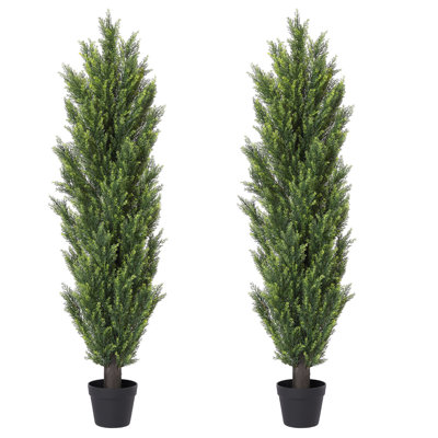 5FT Tall Artificial Topiary Cedar Trees Outdoor