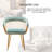 Emaad Leisure Modern Living Dining Room Accent Arm Chairs Club Guest with Metal Legs-1649786360