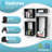  Wall Mount Cube Shelf Set Of 4,Floating Cube Shelves For Space Discovery, Black Marble-623830397