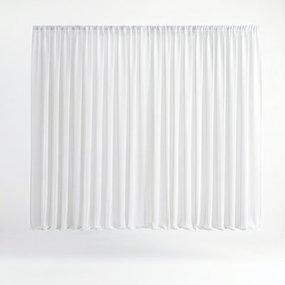 White Sheer Curtain Single Panel