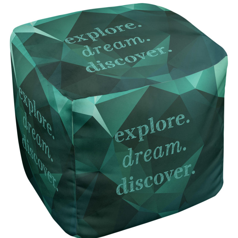 Upholstered Ottoman, Emerald Green