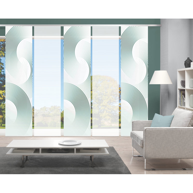 Semi Sheer Sliding Panel, Petrol