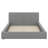 Queen-Sized Upholstered Platform Bed With Robust Solid Wood Construction-1383106279