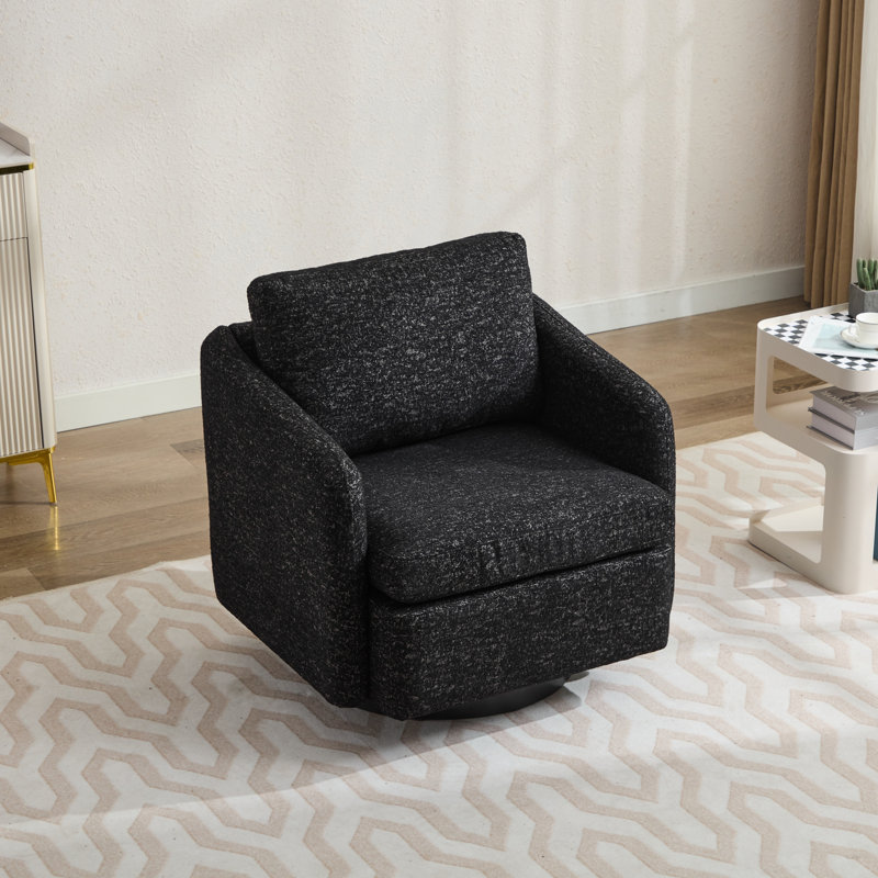 Fauteuil pivotant de 31,47 po Keesa CAL117, Noir
