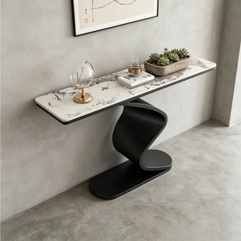 Support à plante minimaliste pour couloirs, Beige/Black