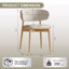 Chaise de salle à manger de style Mid-Century moderne avec pieds en bois (ensemble de 2)