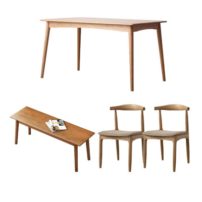 Table solid wood rectangle household simple