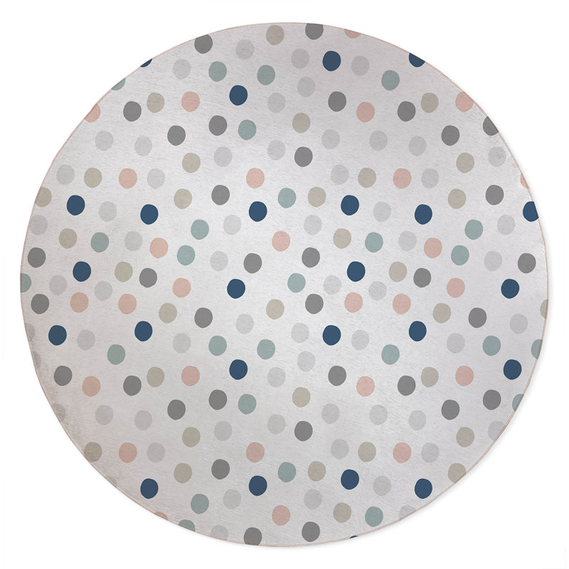 Always Polka  Kids Play Mat, Round 5'