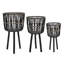 Neutral Boho Wicker Planter Stand Set, Versatile Indoor Garden Decor-145217746-145217757