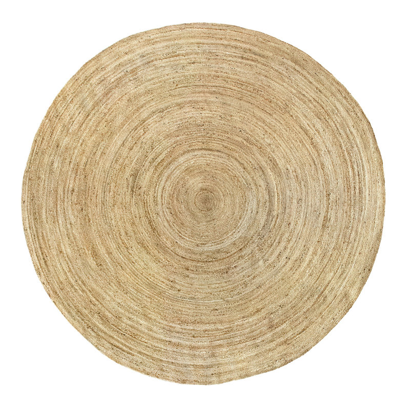 Gattis Solid Colour Hand Woven Area Rug, Round 300cm