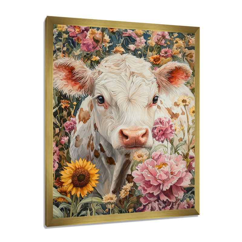 Donzaleigh - animaux, art mural, salon, H 32 po x l 16 po, Reproduction encadrée d'une seule photo, Doré