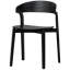 Cras 46cm H Slat Back Side Chair in Black