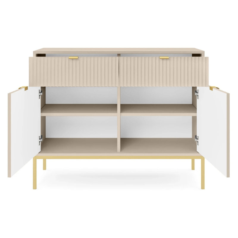 Biagino Sideboard Accent Chest, Beige/Gold