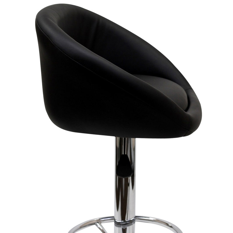 Modway Marshmallow Barstool, Black