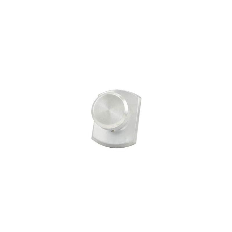 Bowery Knob with Greenwich Trim Non-Turning Lock, Satin Chrome