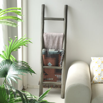 Fully Assembled 57" Wooden Blanket Ladder