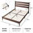 Flennory Solid Wood Bed Frame with Ergonomic Headboard-427165195-427165194