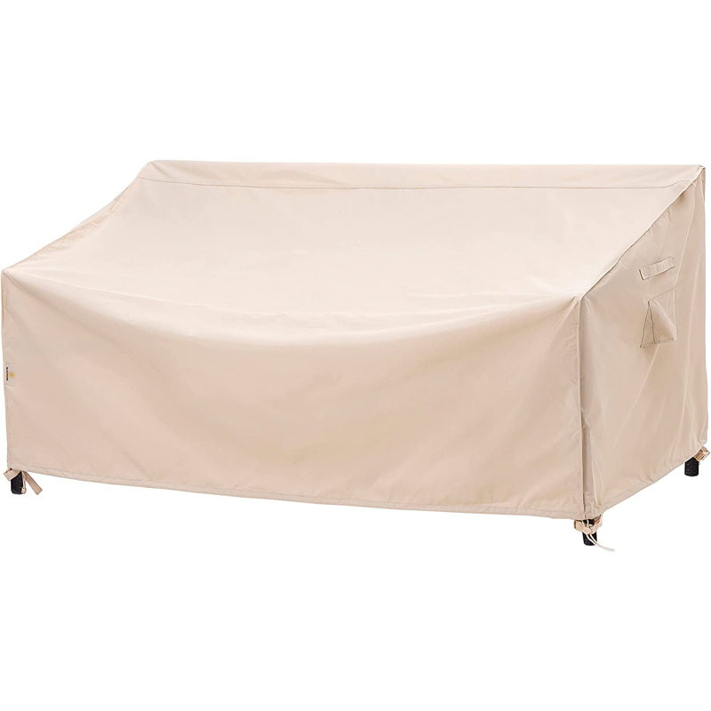 Premium Waterproof Outdoor Patio Sofa Cover: Latest Rip-Stop Fabric, 3-Year Warranty, 36" H x 62" W x 39" D, Beige