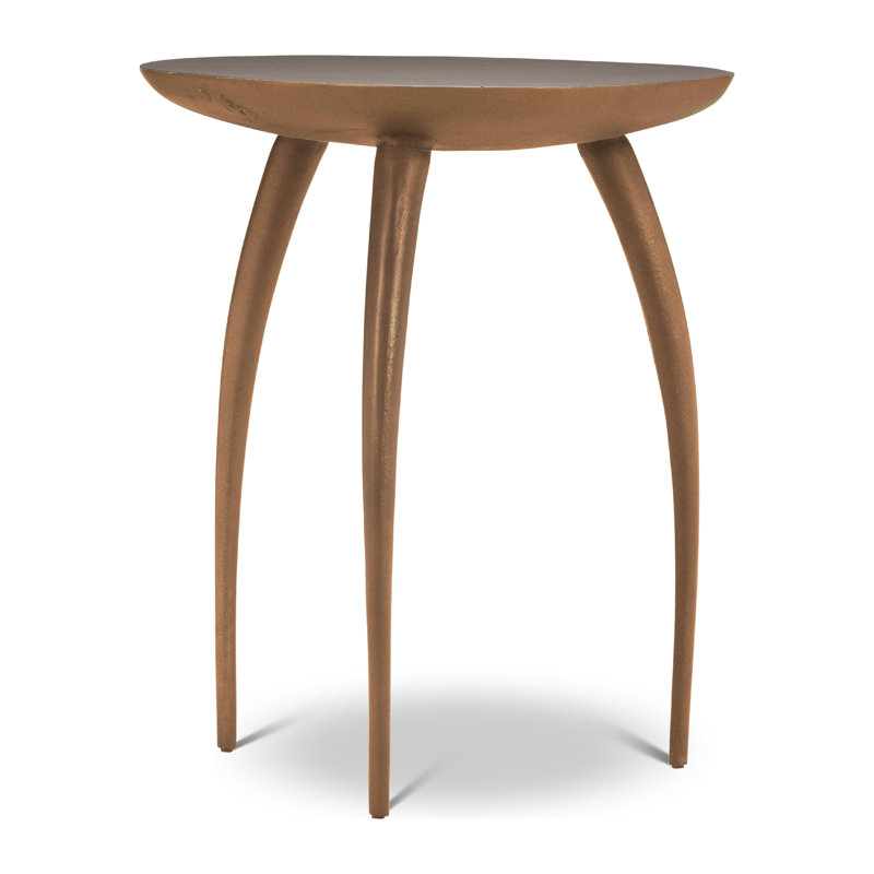 Elements End Table, Antique Brass