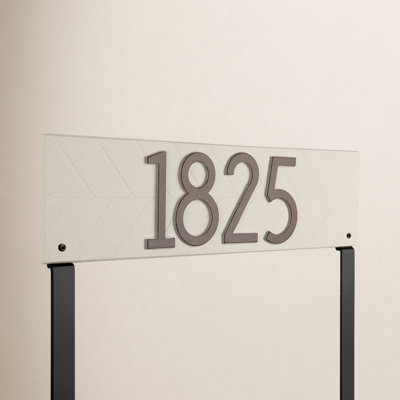Mid-Century Modern Lawn Address Plaque