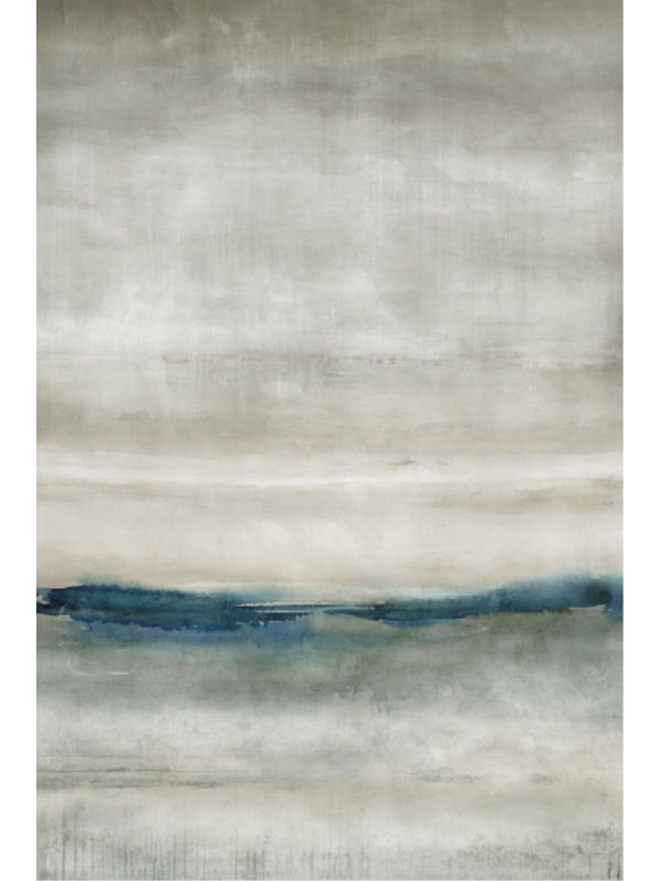 Elena Carlie " Rain At Sea " by Elena Carlie, Glass Coat, 36" H x 24" W x 1.5" D