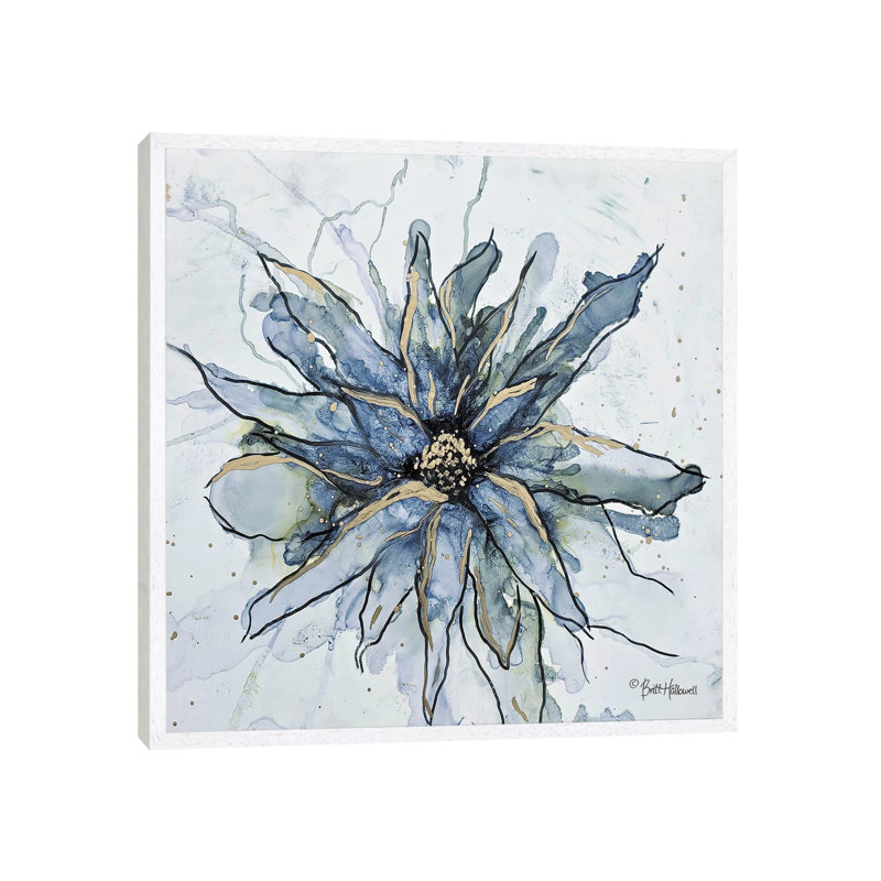 Blooming 1 by Britt Hallowell - Painting on Canvas, 45.72 cm H x 45.72 cm W, White Framed