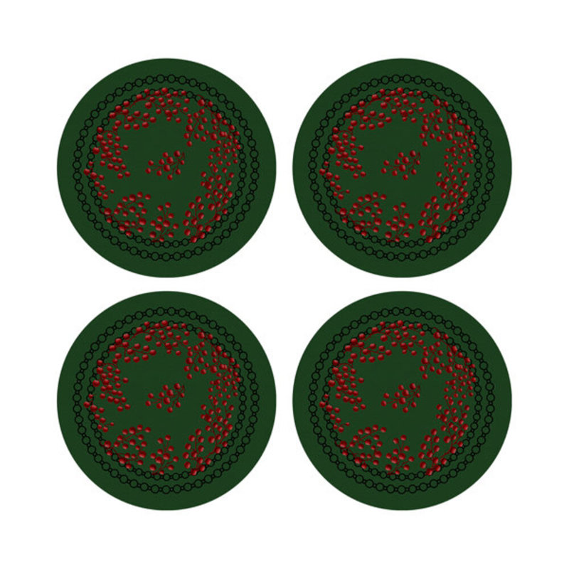 Napperon Christmas Berries, Rouge-vert