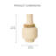 Grand vase de table Contour avec anneaux en bois et finition mate Contour-123273976-123273977