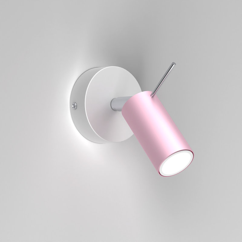 Camyri Steel Wall Sconce, Pink/White