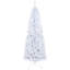 Crayon, arbre de Noël artificiel non éclairé, sapin de Noël mince avec branches réalistes, arbre d'Halloween avec pointes, blanc-882682855