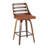 Huitt Upholstered Counter Stools with Bent Wood Legs & Square Footrest-87416033