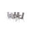 Jayesh 6 - Person Patio Dining Set Extendable Rectangular Table-2104089893-2104089892