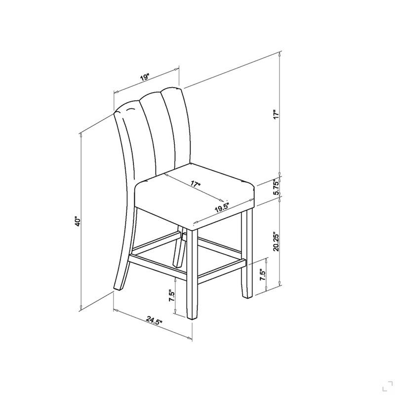 Channel-Tufted Back Dining Chair