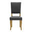 Chaise parsons en tissu d'ameublement gris anthracite Muril