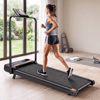 2.5Hp Walking Pad For Home, Fitness Machine With Remote Control For Home Office, Quiet And Powerful, Black